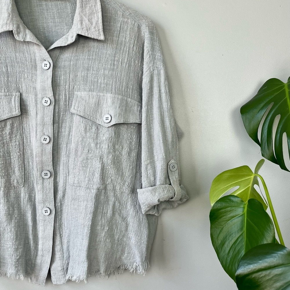 Molly Green Lightweight Button Down - image 5